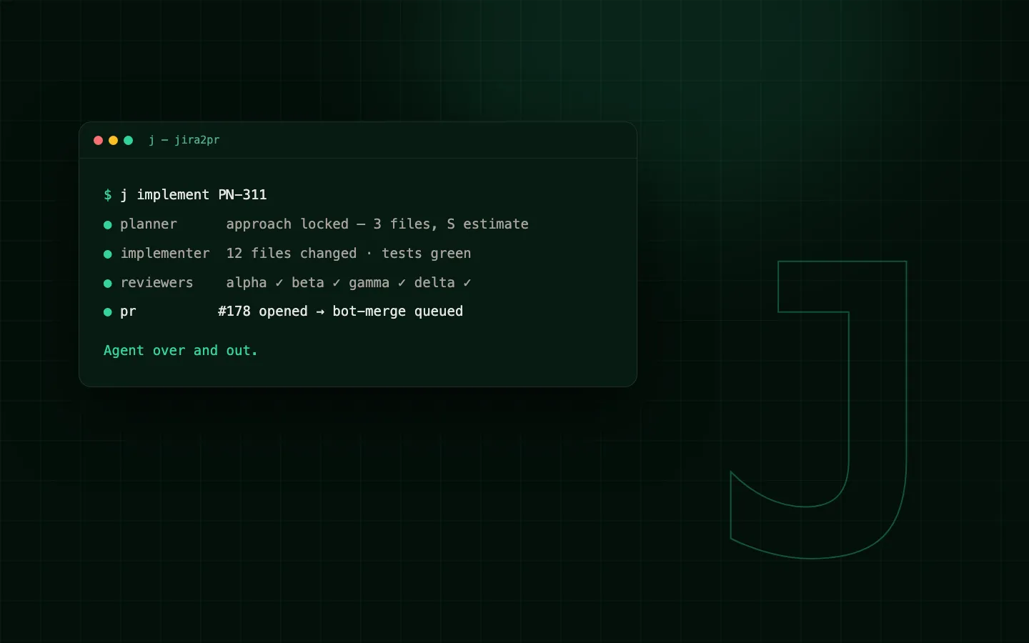 J — an AI engineering agent fleet — product preview